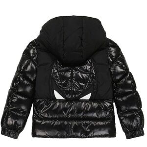 MONCLER Kids Black Narzin Spider-man Down Jacket In Nero Size 12-Brand new w/tag